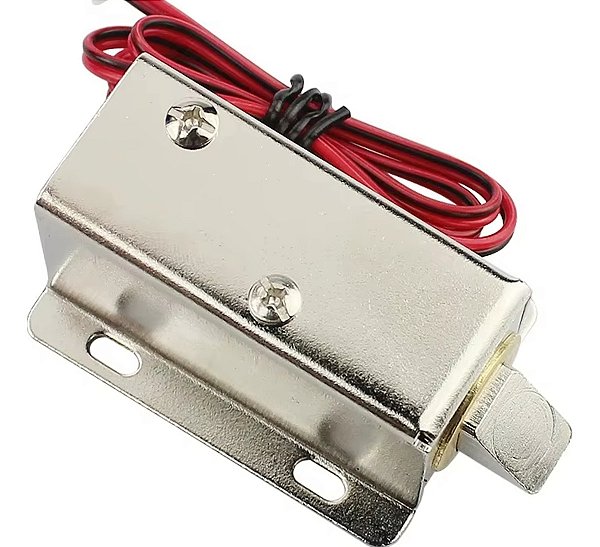 Trava Fechadura Elétrica Solenoide 12V FE-91 – Lingueta 54mm | Compatível com Arduino