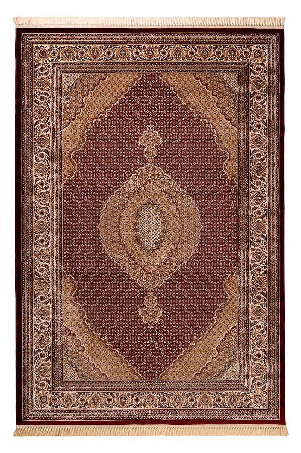 TAPETE ALANYA DES 01 VERMELHO / BEGE 2,40M X 3,00M