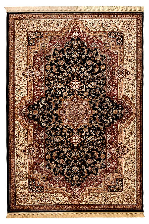 TAPETE ALANYA DES 02 PRETO / BEGE 2,40M X 3,00M