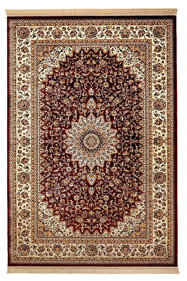 TAPETE ALANYA DES 03 VERMELHO / BEGE 2,40M X 3,00M