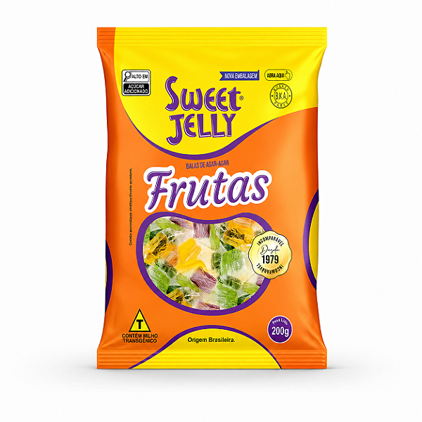 Bala Alga Marinhas Com Sabor De Frutas Sweet Jelly 200G