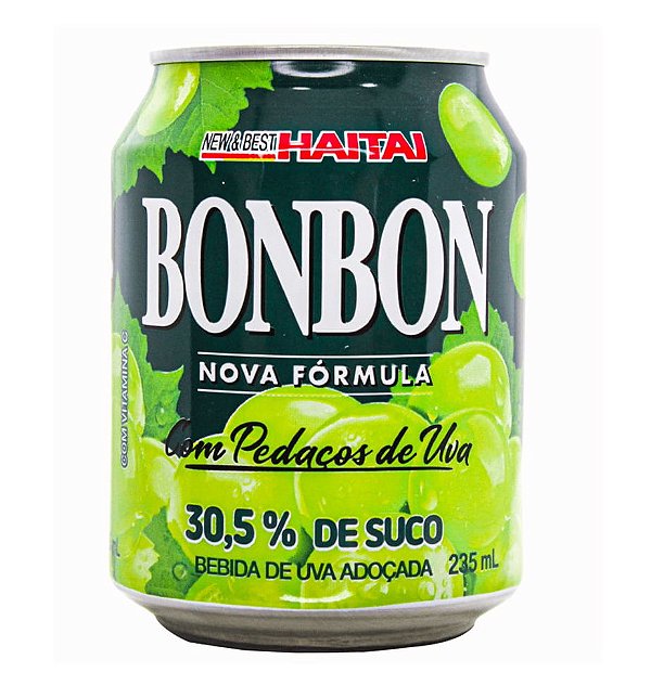 Suco De Uva Verde Com Pedaços Da Fruta 238ml - Bonbon Haitai