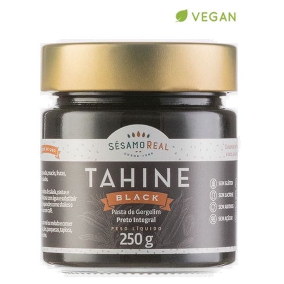Creme De Gergelim Preto Vegano Tahine Black 250G - Sesamo Real