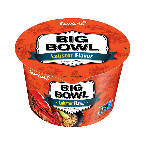 Lamen Coreano Lobster Big Bowl Sabor Lagosta 95G - Samyang