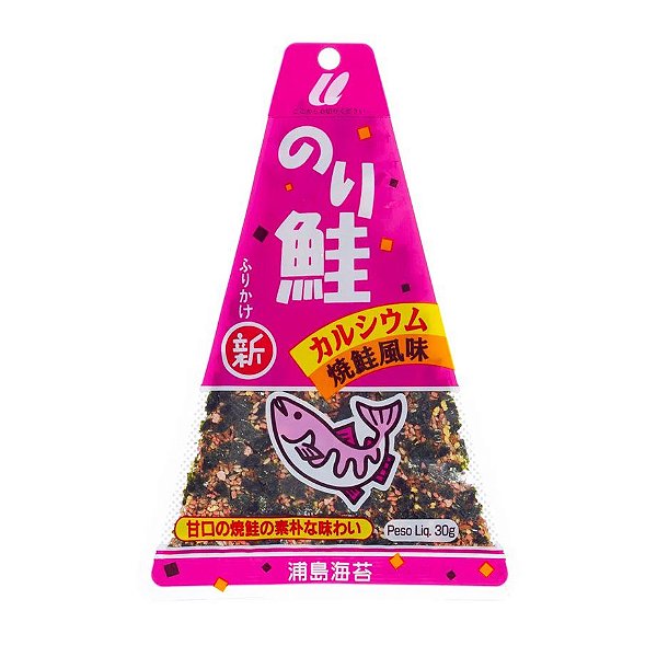 Furikake Tempero Pronto Para Arroz Japonês Triângulo Importado Sabor Salmão (Nori Sake) 30G - Urashima