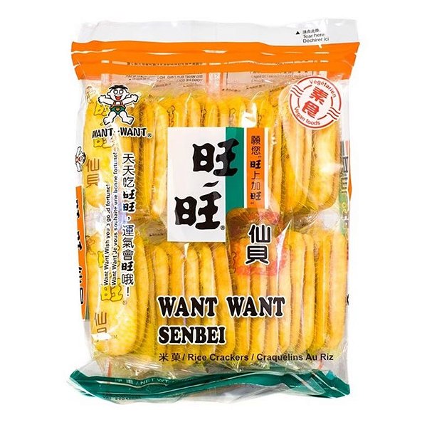 Biscoito De Arroz Want Want Sembei Rice Crackers Tenka Itiban 92G - Want Foods