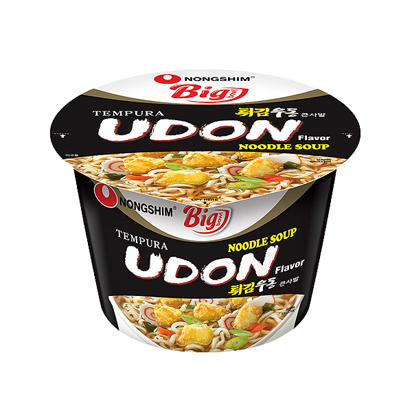 Lamen Tempura Udon Com Caldo De Peixe Macarrão Instantâneo Coreano Big Bowl Pote 111g