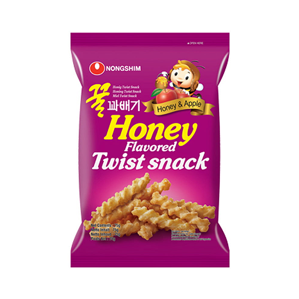 Salgadinho Coreano Honey Flavored Twist Snack Mel E Maça 75G - Nongshim