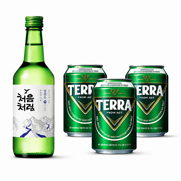 Kit Somaek Soju com Cerveja Terra Coreana