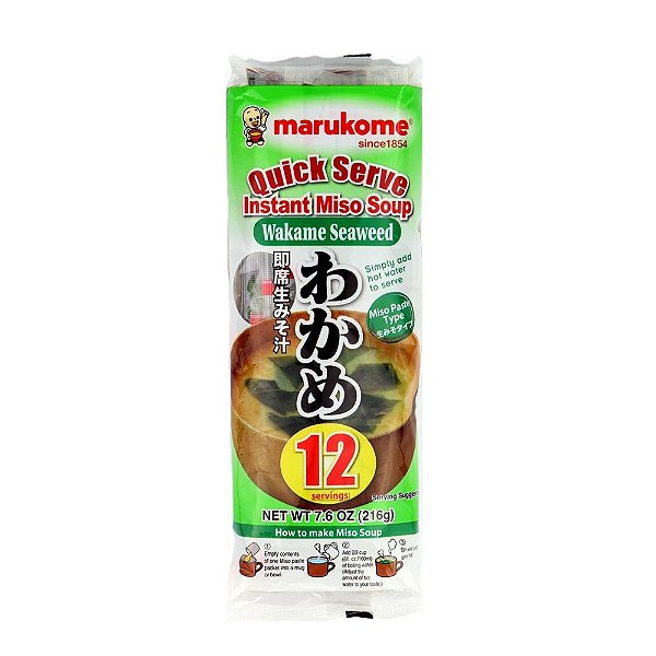 Pasta De Misso Wakame Missoshiro Instantâneo Com Algas 216G
