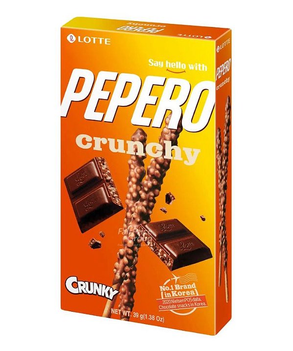 Pepero Biscoito Palito Sabor Crunchy Coreano 32G - Lotte