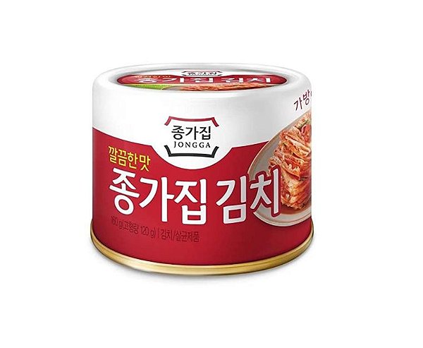 Kimchi Coreano Em Lata Acelga Condimentada Apimentada Jongga - 160G