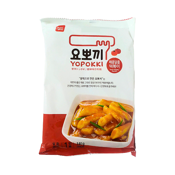 Topokki Sabor Original Sweet Spicy Bolinho De Arroz Coreano Instantâneo Yopokki - Pacote 140G