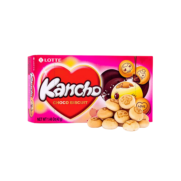 Biscoito Com Recheio De Chocolate Kancho Lotte 42G