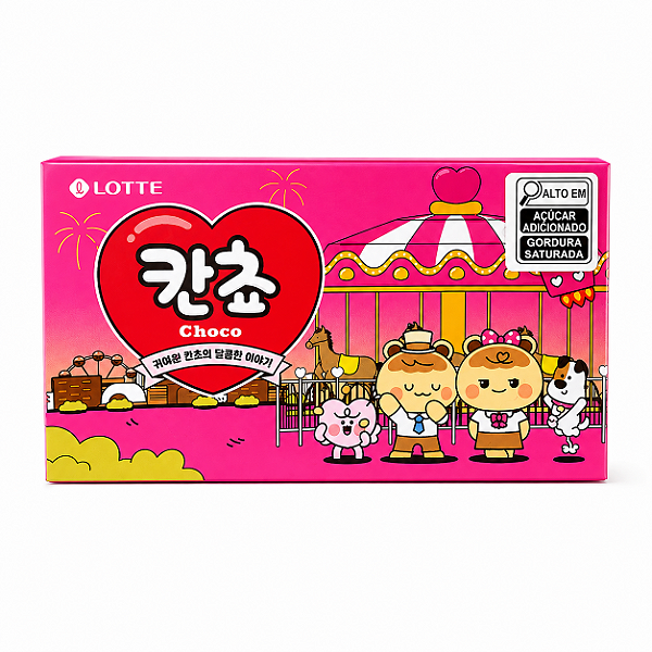 Biscoito Kancho Lotte Recheado com Chocolate 42g