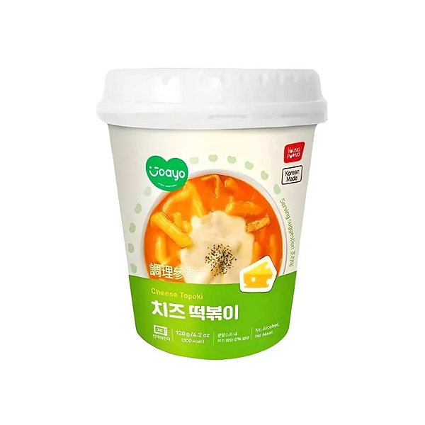 Topokki Sabor Queijo Massa De Arroz Coreano Instantâneo Joayo - Copo 120G