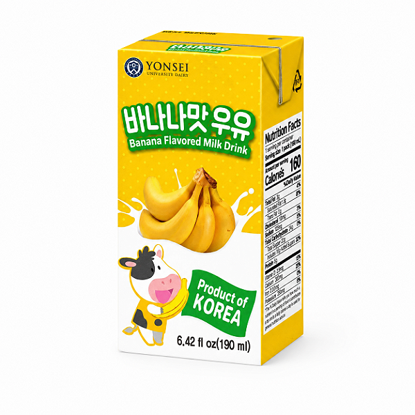 Leite De Banana Coreano Yonsei 190ml