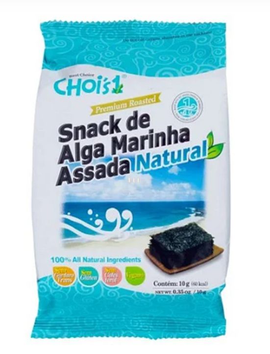 Snack De Alga Marinha Assada Natural Chois 10g