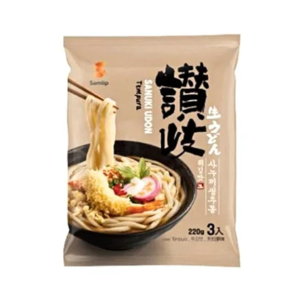 Lamen Sanuki Udon Sabor Tempurá (Pacote Com 3 Unidades De 220g) - Samlip