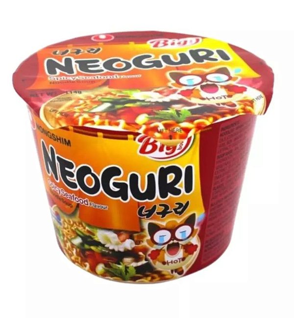 Lamen Coreano Sabor Frutos Do Mar Neoguri Big Bowl 114g