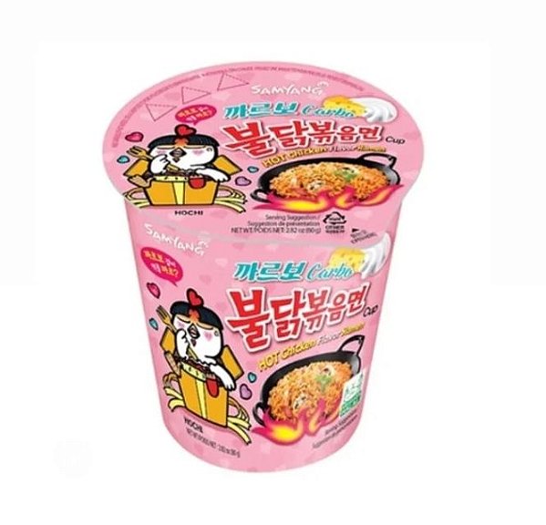 Lamen Coreano Buldak Cup Frango Picante (Carbonara) 80g - Samyang