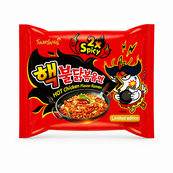 Lamen Coreano Buldak Sabor Frango Picante Extreme Spicy 2x Hot 140g
