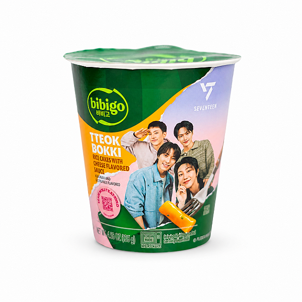 Topokki Bolinho de Arroz Coreano Sabor Queijo Bibigo Copo 125g - Edição Especial Seventeen