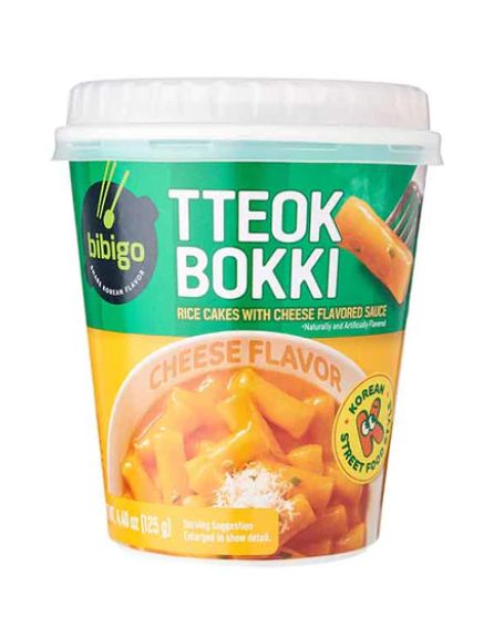 Topokki Massa de Arroz Coreano Sabor Queijo Bibigo - Copo 125g