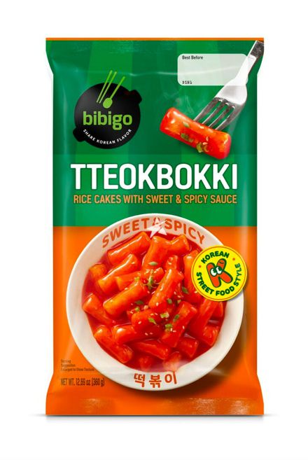 Topokki Massa de Arroz Coreano Sabor Sweet And Spicy Bibigo - Pack 360g