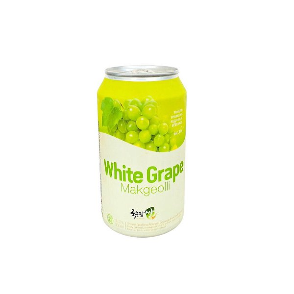 Vinho De Arroz Coreano Makgeolli Sabor Uva Lata 350ml