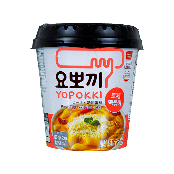 Topokki Sabor Molho Rosé Bolinho de Arroz Coreano Instantâneo - Yopokki Copo 120g