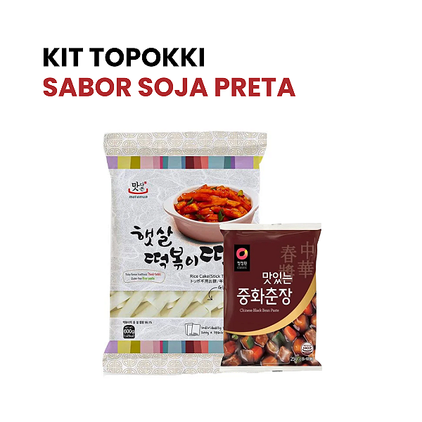 Kit Molho De Topokki Sabor Soja Preta Jjajang
