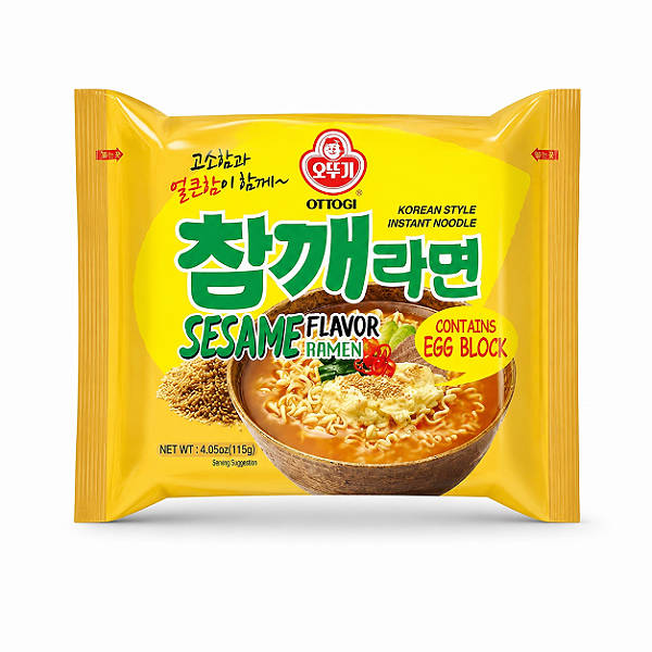 Lamen Coreana Sesame Sabor Gergelim Macarrão instantâneo Ottogi 115g