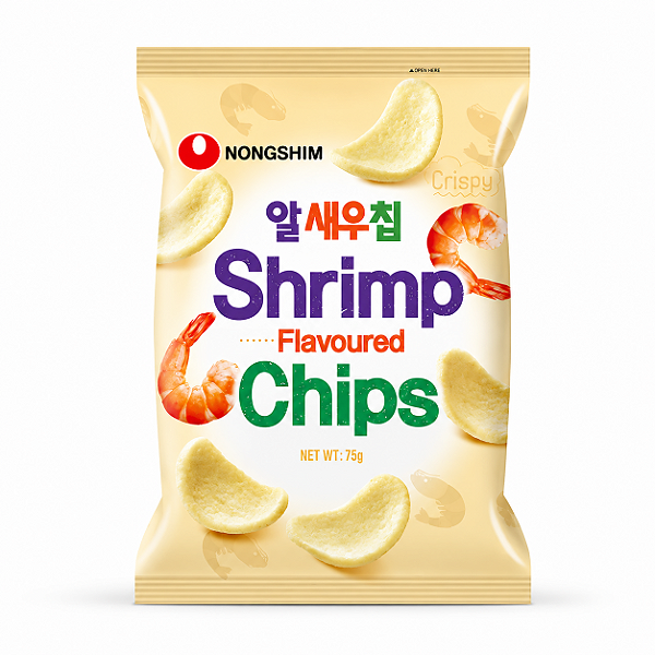 Salgadinho Coreano Shrimp Alseu Chips Camarão Nongshim 75g