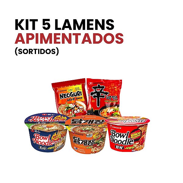 Kit 5 Lamens Apimentados Sortidos