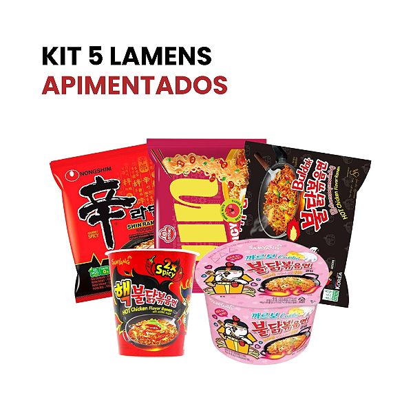 Kit 5 Lamens Apimentados Sortidos