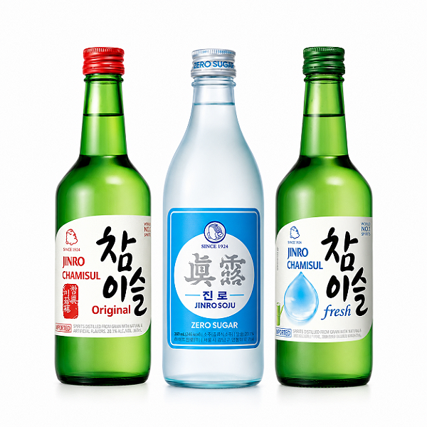 Kit 3 Soju Sabor Original Bebida Coreana Tradicional Sortido