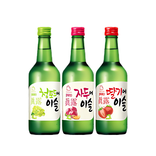 Kit 3 Soju Sabores Sortidos Bebida Coreana