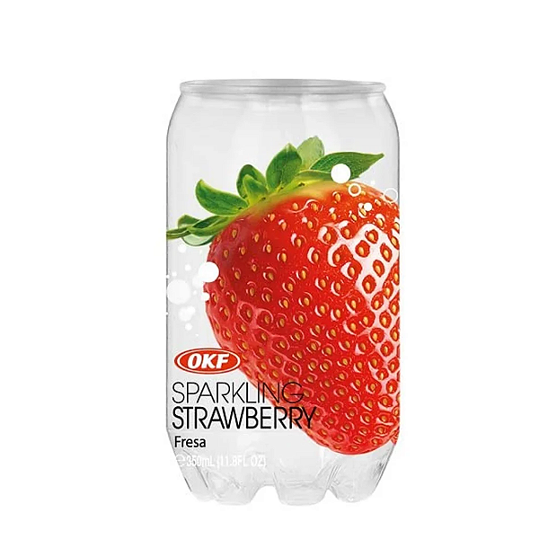 Refresco Coreano Levemente Gaseificado Sabor Morango 350ml