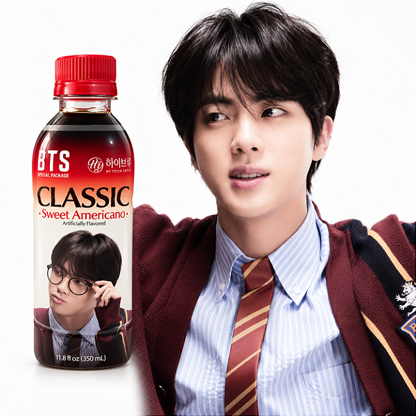 Café Oficial BTS JIN CLASSIC 350ml – Sabor Sortido