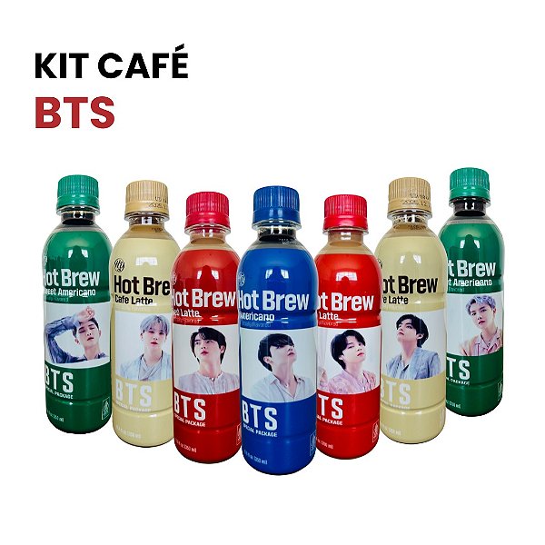 Kit BTS Com 7 Café Coreano - SABORES SORTIDO