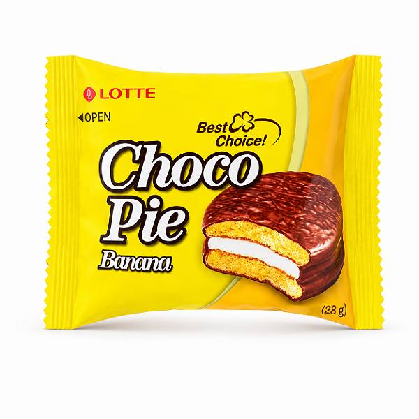 Choco Pie Banana Lotte Unitário 30g