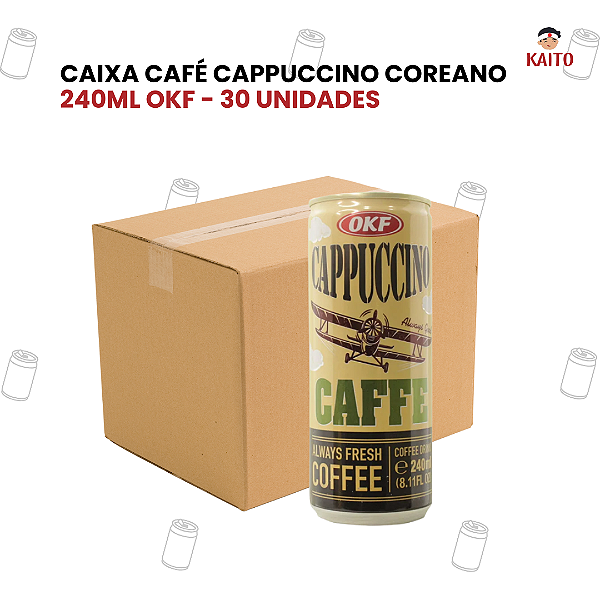 Caixa 30 Unidades Cafe Cappuccino Coreano 240ml OKF
