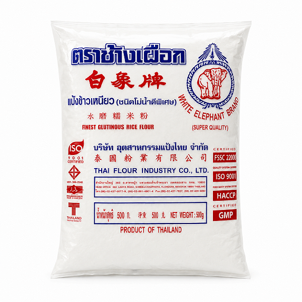 Farinha De Arroz Glutinoso Moti Gome White Elephant Brand 500g