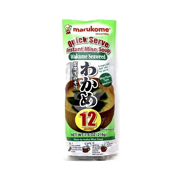 Sopa De Missô Instantânea Sabor Alga Marinha Marukome 216g