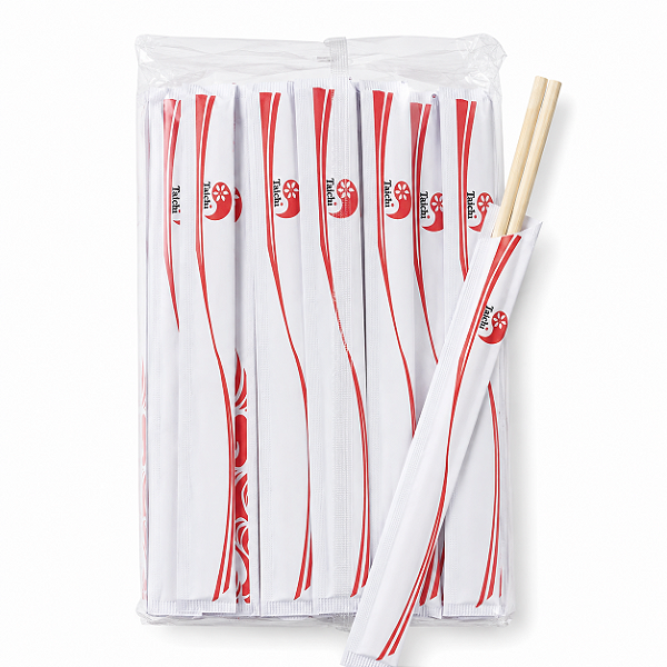 Hashi De Bambu Taichi C/ 100 Pares Descartáveis Embalados Individualmente