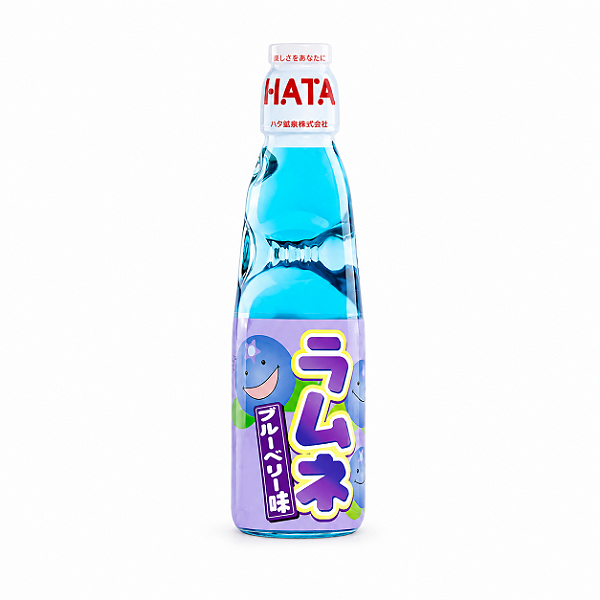 Bebida Japonesa Gaseificada Hata Ramune Sabor Blueberry 200ml