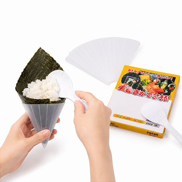 Forma para Fazer Temaki 2 Unidades + Colher Chamoji para Arroz