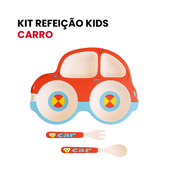 Kit Refeição Kids Carro