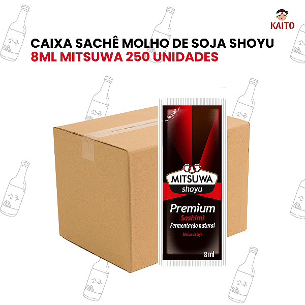 Molho De Soja Shoyu Premium Sachê 8ml Mitsuwa - Caixa C/ 250 Unidades